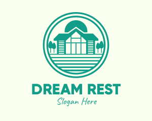 Green Cottage House logo design