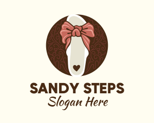 Ribbon Sandal Fashion logo design