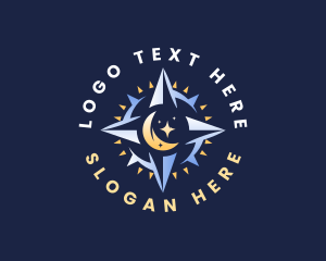 Explore - Moon Star Compass logo design