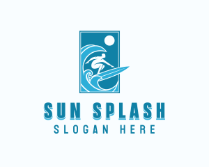 Beachwear - Ocean Wave Surfing logo design