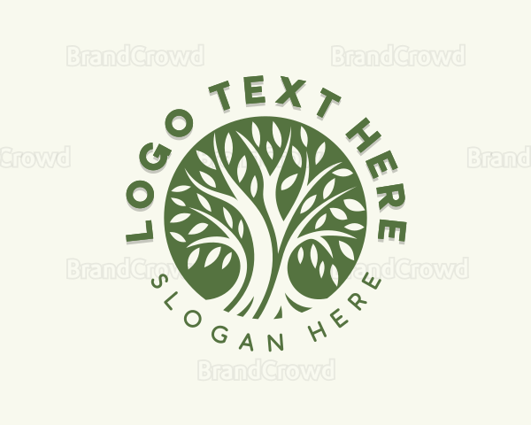 Eco Wellness Tree Logo