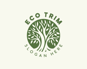 Eco Wellness Tree logo design