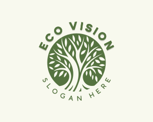 Eco Wellness Tree logo design