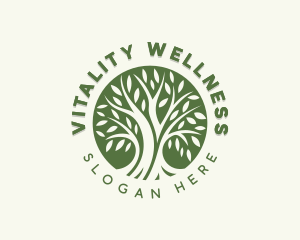 Eco Wellness Tree logo design