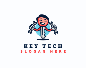 Key Wrench Tool logo design