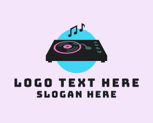 Nightclub - DJ Music Turntable logo design