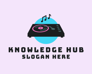 Record Store - DJ Music Turntable logo design
