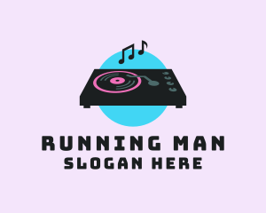 Recording Studio - DJ Music Turntable logo design