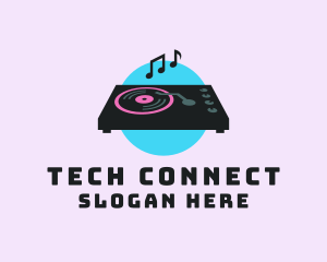 Recording Artist - DJ Music Turntable logo design