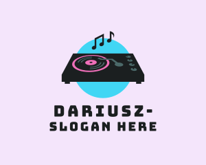 Vinyl - DJ Music Turntable logo design