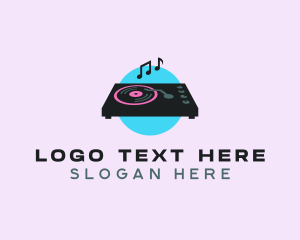 Turn - DJ Music Turntable logo design