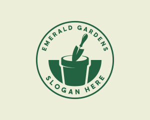 Gardening Plant Trowel logo design