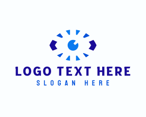 Blue Eye Lens  logo design