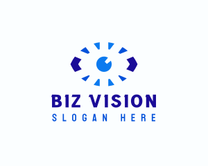 Blue Eye Lens  logo design