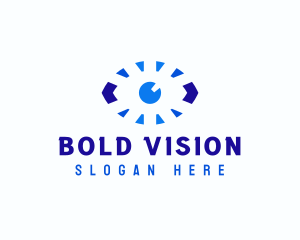 Blue Eye Lens  logo design