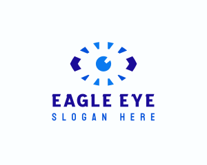 Blue Eye Lens  logo design