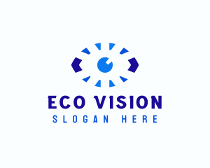 Blue Eye Lens  logo design