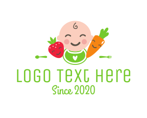 Happy - Vegetable Baby Food logo design