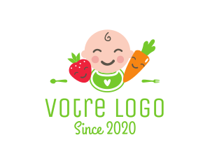 Cute - Vegetable Baby Food logo design