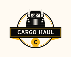 Courier Truck Delivery logo design