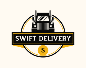 Courier Truck Delivery logo design