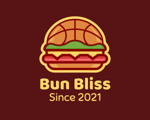 Bun - Basketball Burger Restaurant logo design