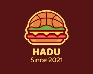 Ball - Basketball Burger Restaurant logo design