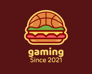 Ball - Basketball Burger Restaurant logo design