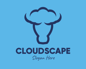 Blue Bull Cloud logo design