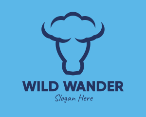 Blue Bull Cloud logo design