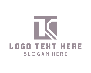 Technology - Digital Tech Structure Letter K logo design