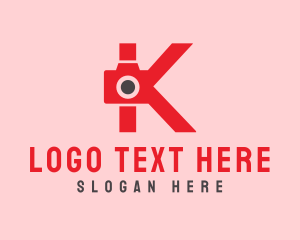Camera Studio Letter K Logo