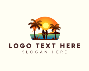 Sun - Travel Beach Resort logo design