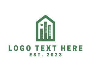 Green - City Condominium House logo design