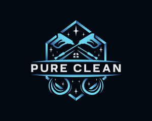 Power Wash Cleaning Maintenance logo design