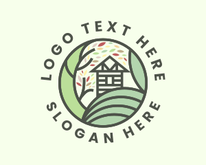 Greenhouse - Cottage Tree Landscape logo design