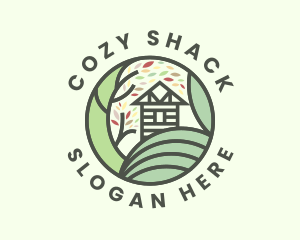 Shack - Cottage Tree Landscape logo design