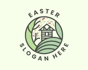 Barn - Cottage Tree Landscape logo design