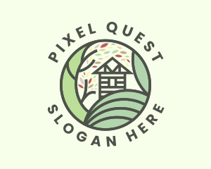 Greenhouse - Cottage Tree Landscape logo design