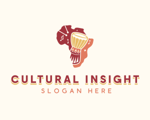 African Djembe Drum logo design