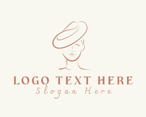 Glamorous - Fashion Hat Lady logo design