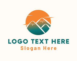 Rocky Mountain - Sunset Peak Mountain logo design