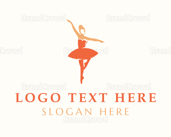 Tutu Ballet Dancing Logo