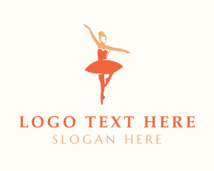 Ballerina - Tutu Ballet Dancing logo design