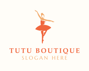 Tutu Ballet Dancing logo design