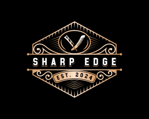 Cut - Razor Barber Stylist logo design