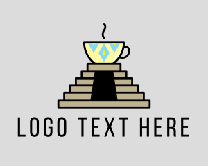 Temple - Aztec Coffee Cafe logo design