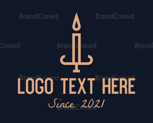 Brown Candlestick Light Logo