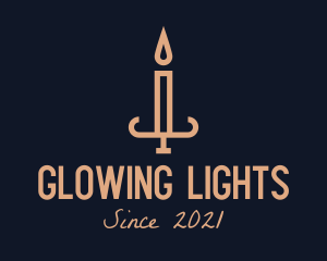 Brown Candlestick Light logo design