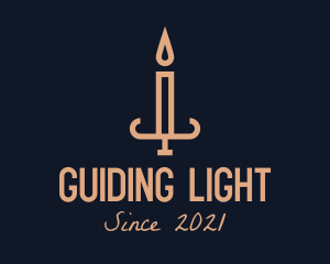 Brown Candlestick Light logo design